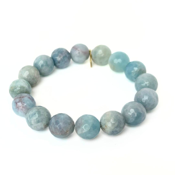 12mm Coastal Aquamarine Crystal Bracelet