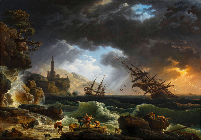 1773 Shipwreck in Stormy Seas