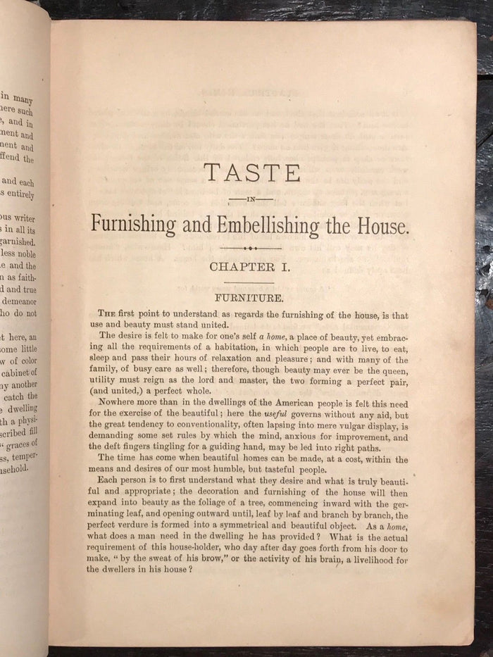 1878 - BEAUTIFUL HOMES: HINTS IN HOUSE FURNISHING - 1st/1st VICTORIAN DESIGN
