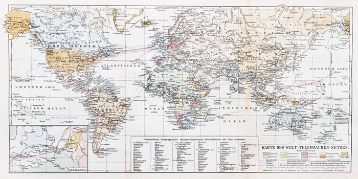 1908 Map of the World Wall Mural-Wall Mural-Eazywallz