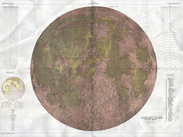1961 Map of the Moon Wall Mural-Wall Mural-Eazywallz