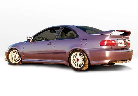 1992-1995 Honda Civic 2 doors POLYURETHANE Black Side Skirts-1
