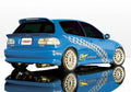 1992-1995 Honda Civic Hatchback POLYURETHANE Black Side Skirts-1