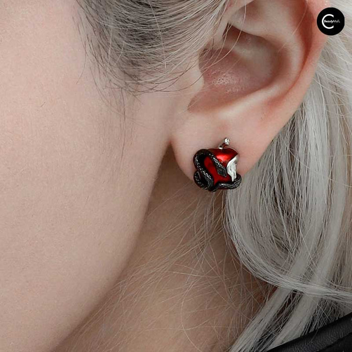 1STXULIE Forbidden Apple Stud Earrings style #01