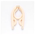 20 Pcs Folding Clothes Hanger,Portable Travel Suit Hangers,Anti-slip Skirt Hangers (Beige)