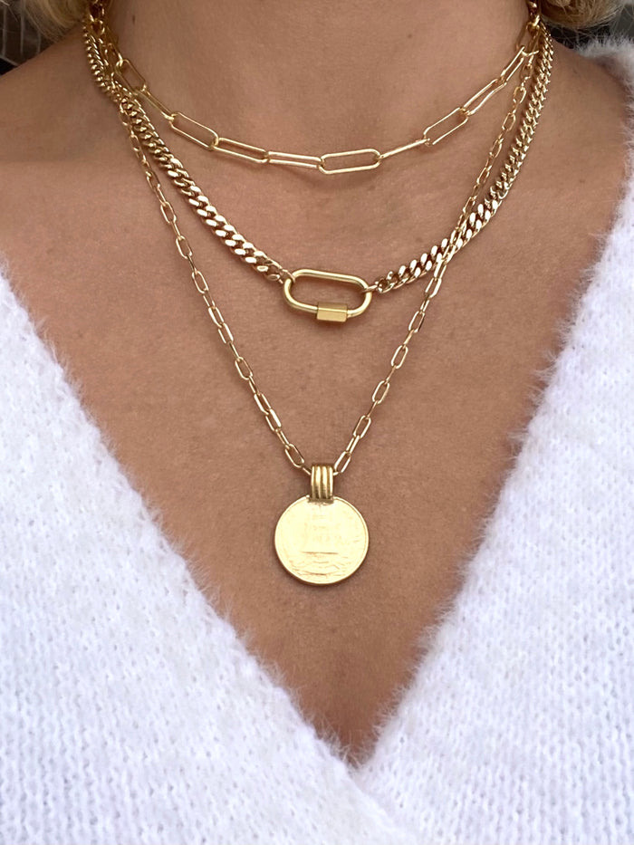 3 Layer Crush Necklace All gold