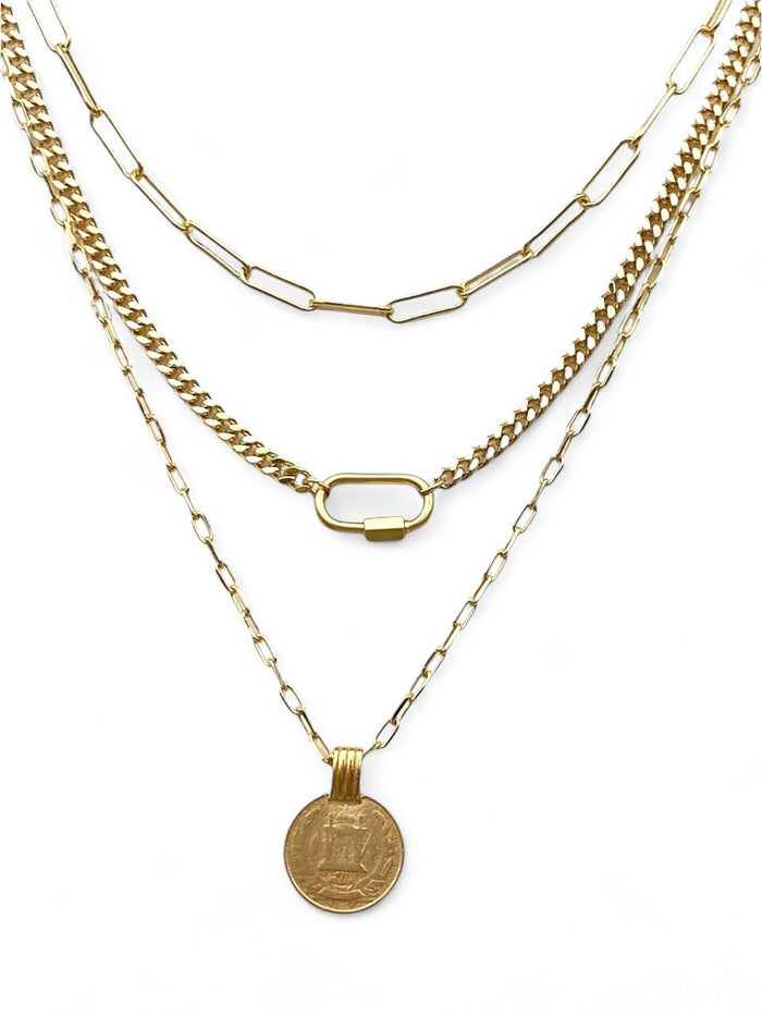 3 Layer Crush Necklace All gold
