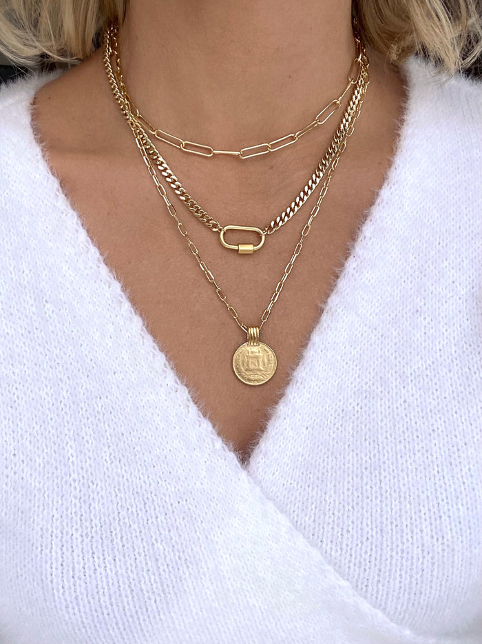 3 Layer Crush Necklace All gold