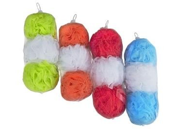 3 Pack Shower Sponge in Net Bag