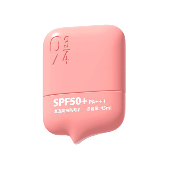 Pink 934 sunscreen lotion bottle, front view