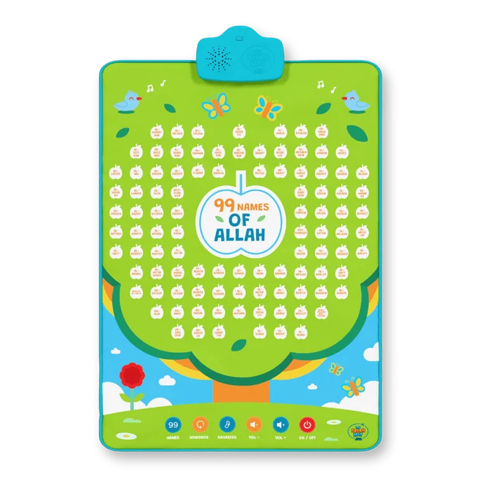 99 Names of Allah Interactive Islamic Wall Art – Learn all 99 Names of Allah | Ramadan & Eid Gift - Divinity Collection