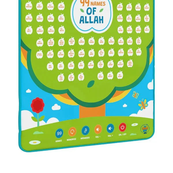 99 Names of Allah Interactive Islamic Wall Art – Learn all 99 Names of Allah | Ramadan & Eid Gift - Divinity Collection