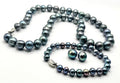 SALE! $139 BLUE SILVER PEARL NECKLACE, EARRING & BRACELET SET (22 inch)