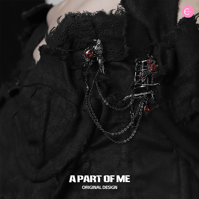 A Part Of Me Birdcage Brooch – Gothic Luxury Suit Accessory style #01