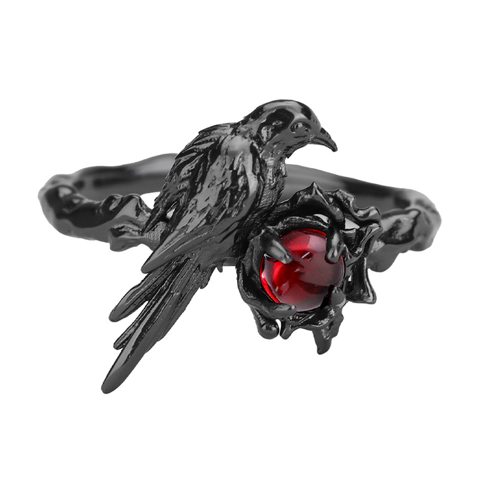 A PART OF ME Pure Silver Raven Ring style #01