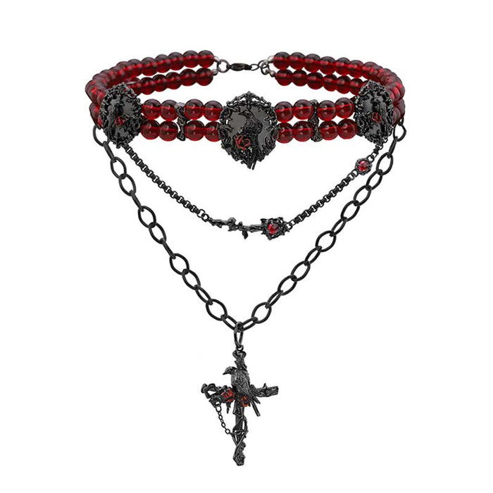 A Part Of Me Raven Muse Layered Choker Necklace style #01