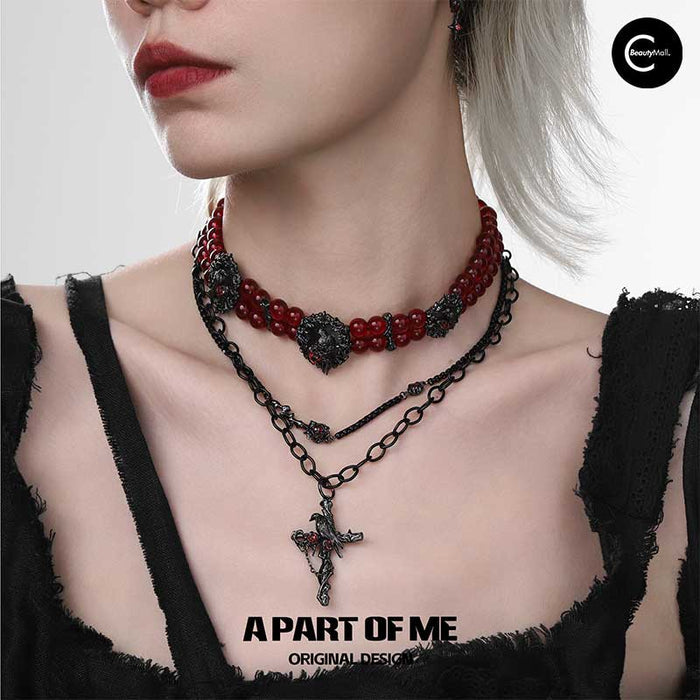 A Part Of Me Raven Muse Layered Choker Necklace style #01+#2