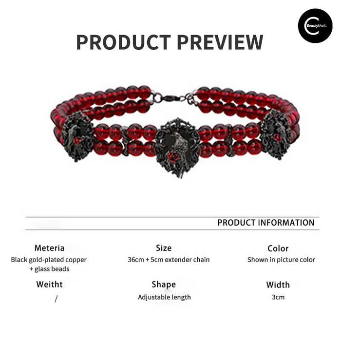 A Part Of Me Raven Muse Layered Choker Necklace style #01