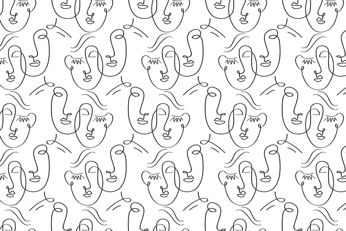 Abstract Twin Faces Wall Mural-Wall Mural-Eazywallz