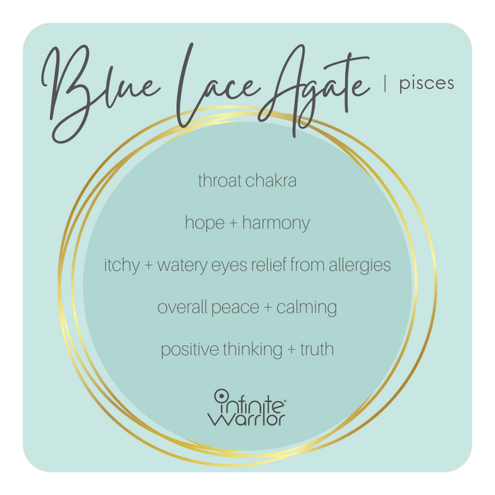 Allergy Relief Blue Lace Agate Bracelet