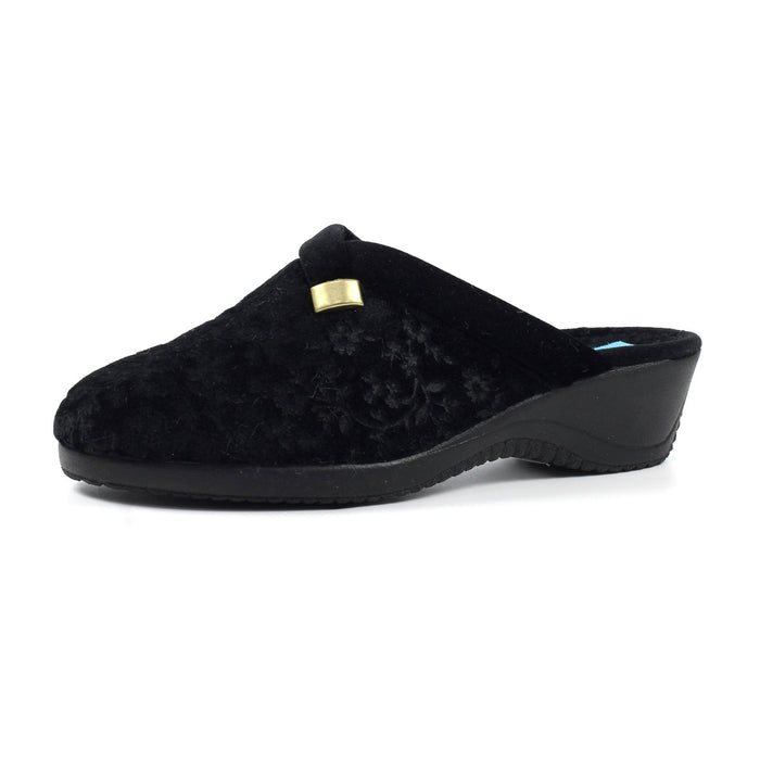 Amaretto Black Mule Slipper