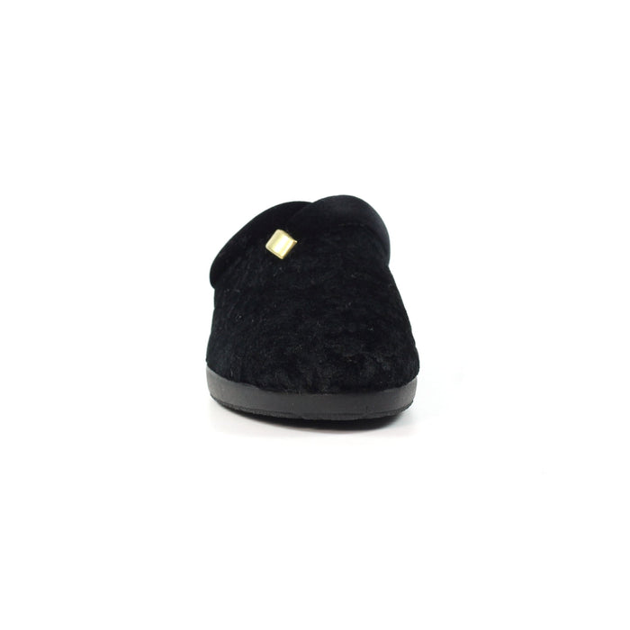 Amaretto Black Mule Slipper