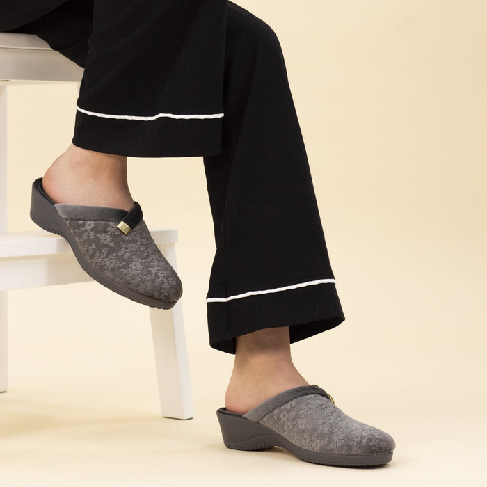 Amaretto Grey Mule Slipper