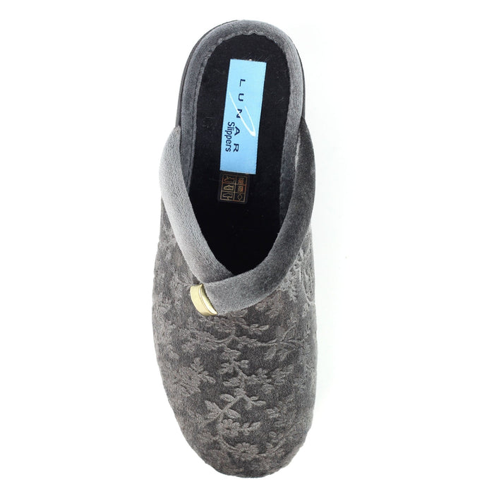 Amaretto Grey Mule Slipper