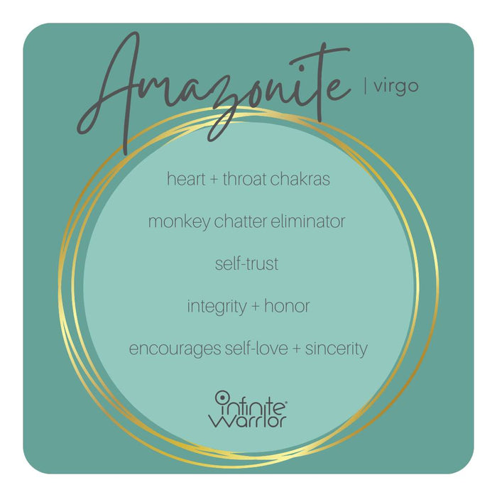 Amazonite Crystal Bracelet | Matte + Golden Druzy