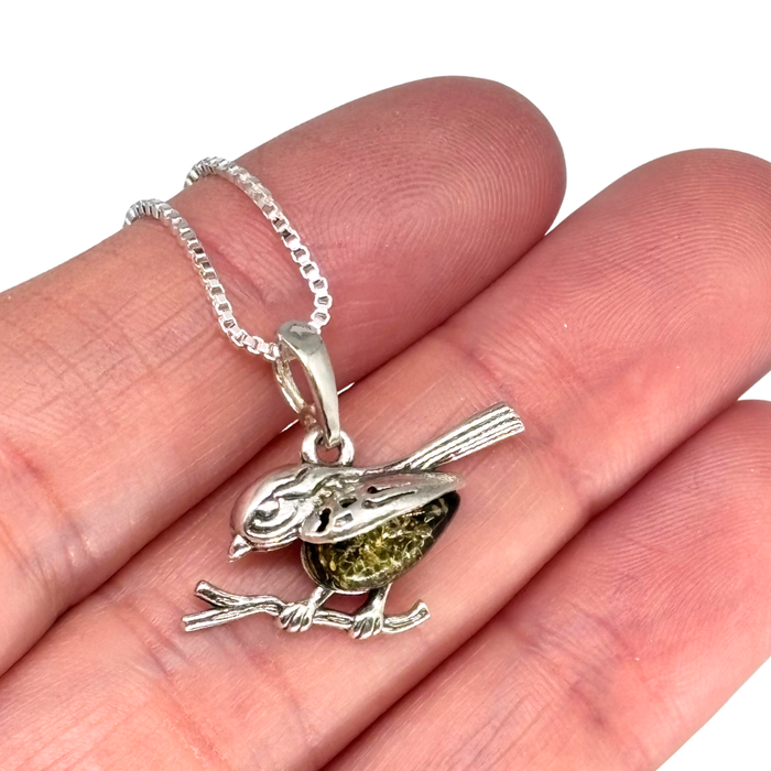 Amber Bird Necklace