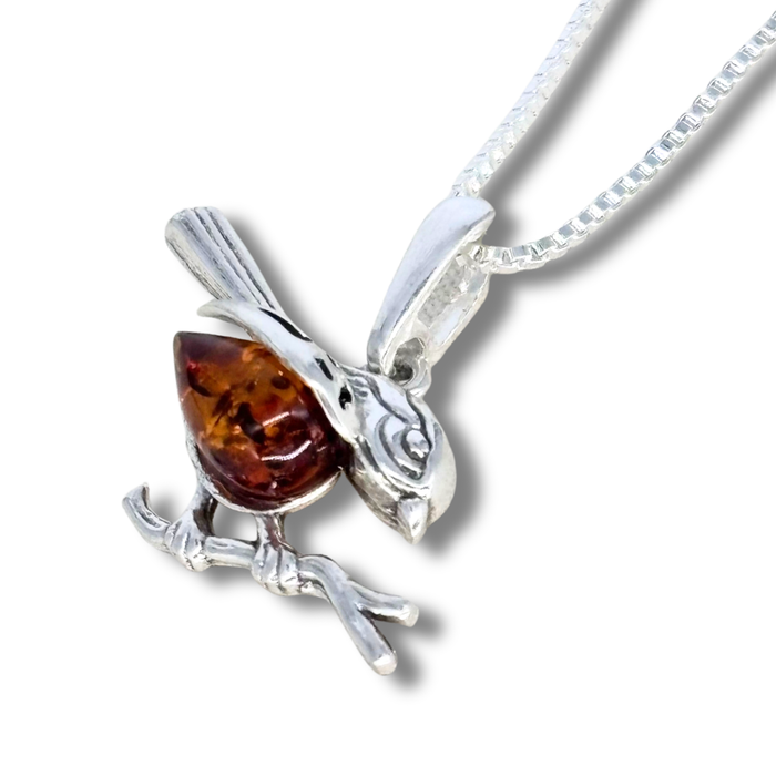Amber Bird Necklace