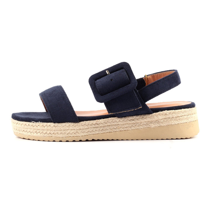 Amelia Navy Wedge Sandal