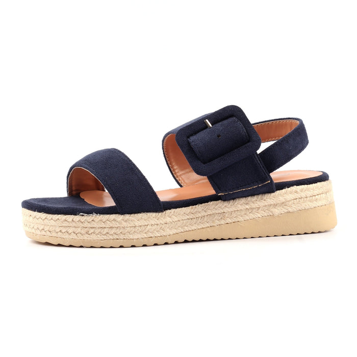 Amelia Navy Wedge Sandal