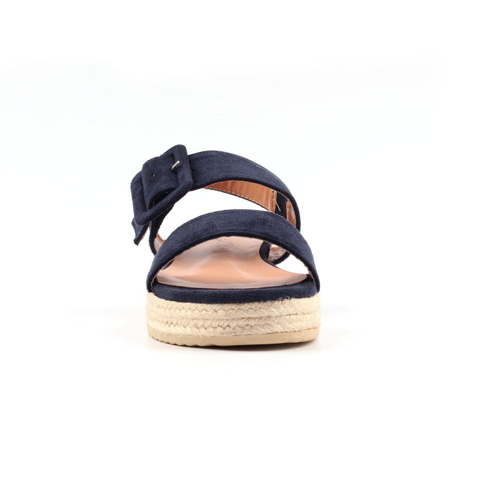 Amelia Navy Wedge Sandal