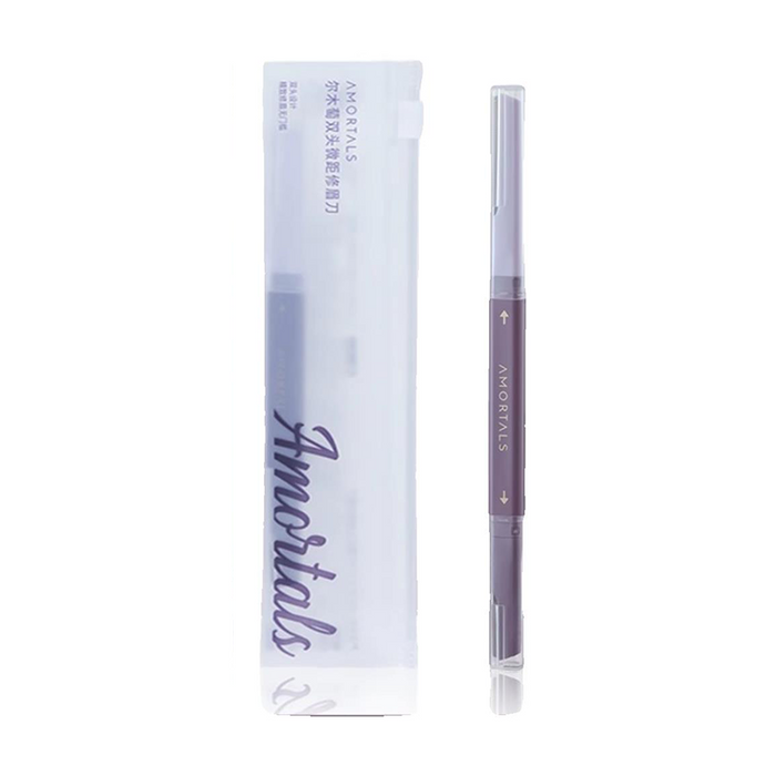 AMORTALS Dual-Head Micro Precision Eyebrow Razor (Single Unit) style Single Unit