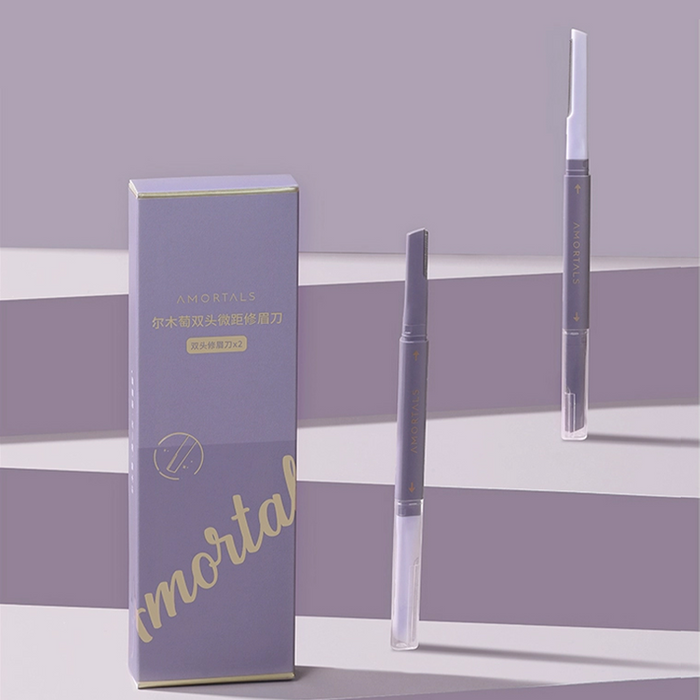 AMORTALS Dual-Head Micro Precision Eyebrow Razor (Single Unit) style Single Unit