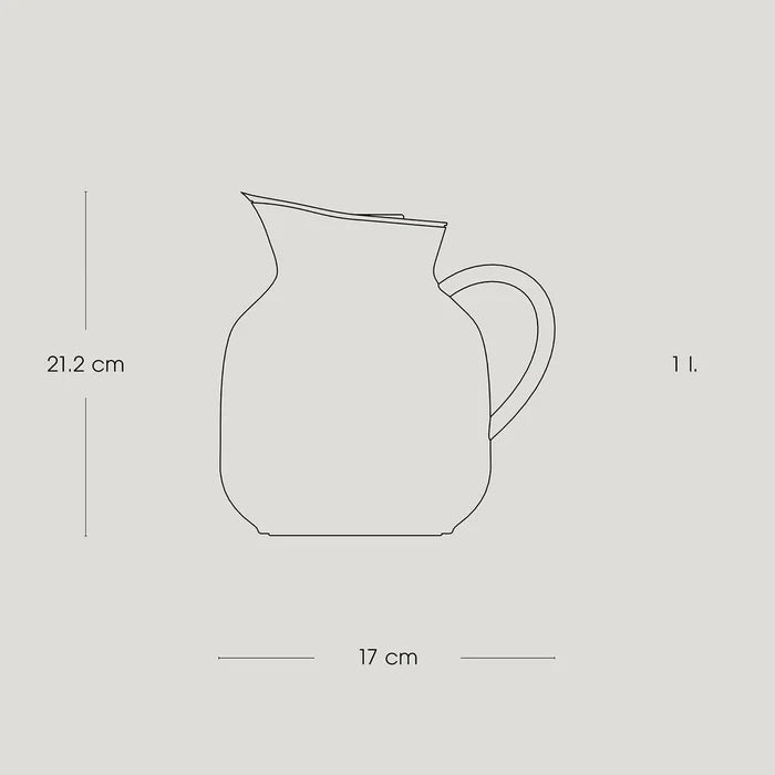 Amphora vacuum jug - tea 1L - soft black