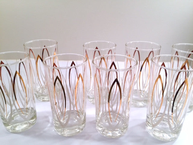 Anchor Hocking Mid-Century Festive Glassware in Original Box (Set of 8)