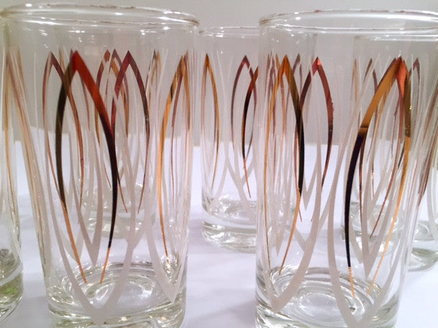 Anchor Hocking Mid-Century Festive Glassware in Original Box (Set of 8)