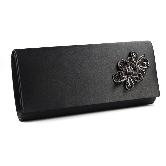Ankara Black Satin Bag