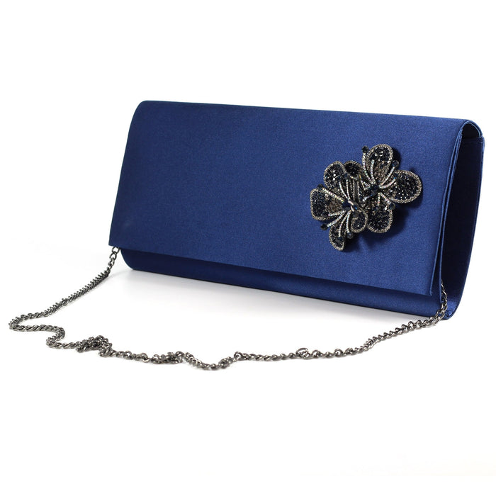 Ankara Navy Satin Bag
