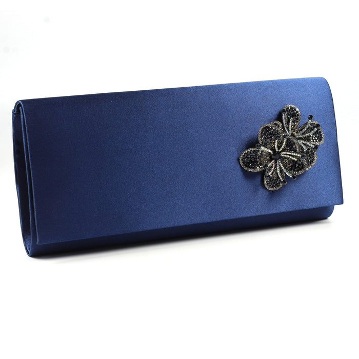 Ankara Navy Satin Bag