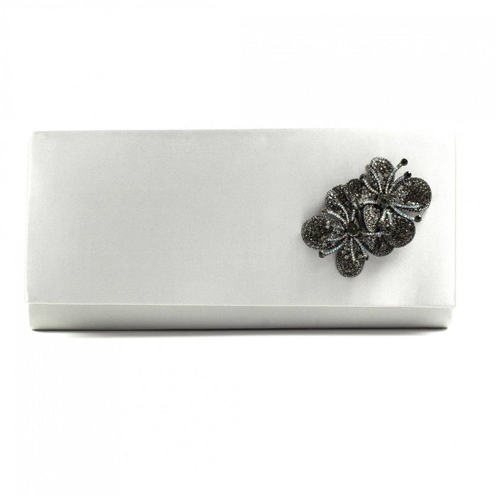 Ankara Silver Satin Bag