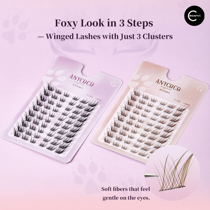 ANYCOCO Fox Eye Cluster Lashes style #02