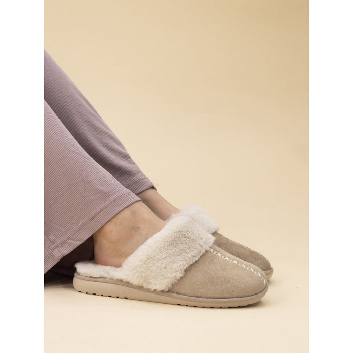 Aphrodite Beige Mule Slipper