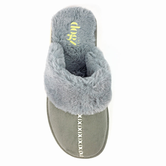 Aphrodite Grey Mule Slipper