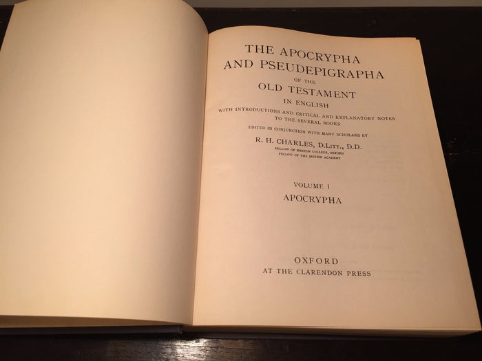 APOCRYPHA AND PSEUDEPIGRAPHA OF THE OLD TESTAMENT Vol I, RH Charles 1st Ed 1963