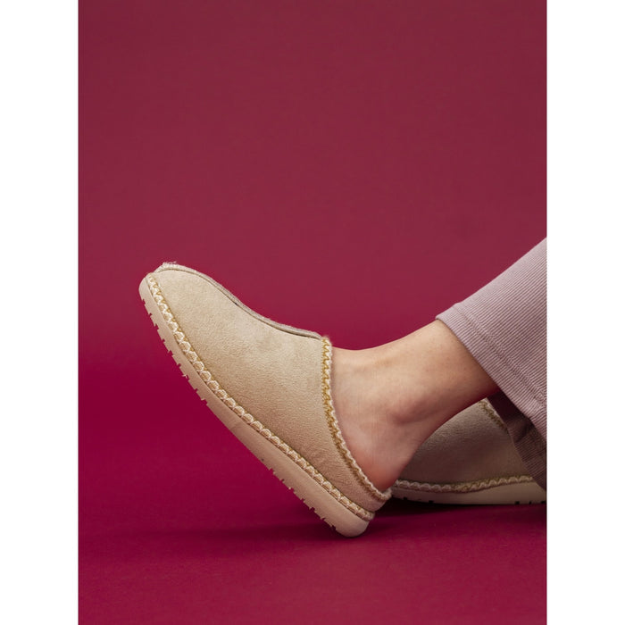 Apollonia Beige Mule Slipper