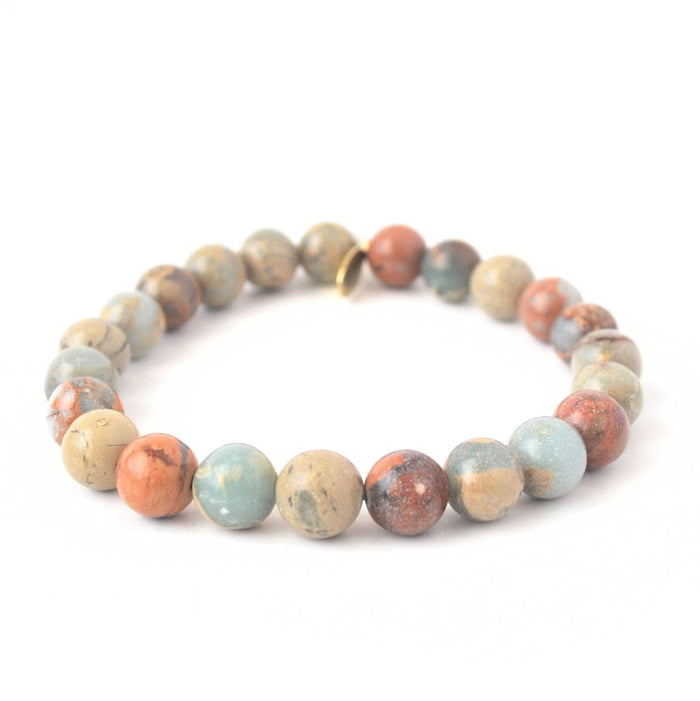 Aquamarine Bracelet + Jasper Stone Bracelet | Supreme Nurturer Duo