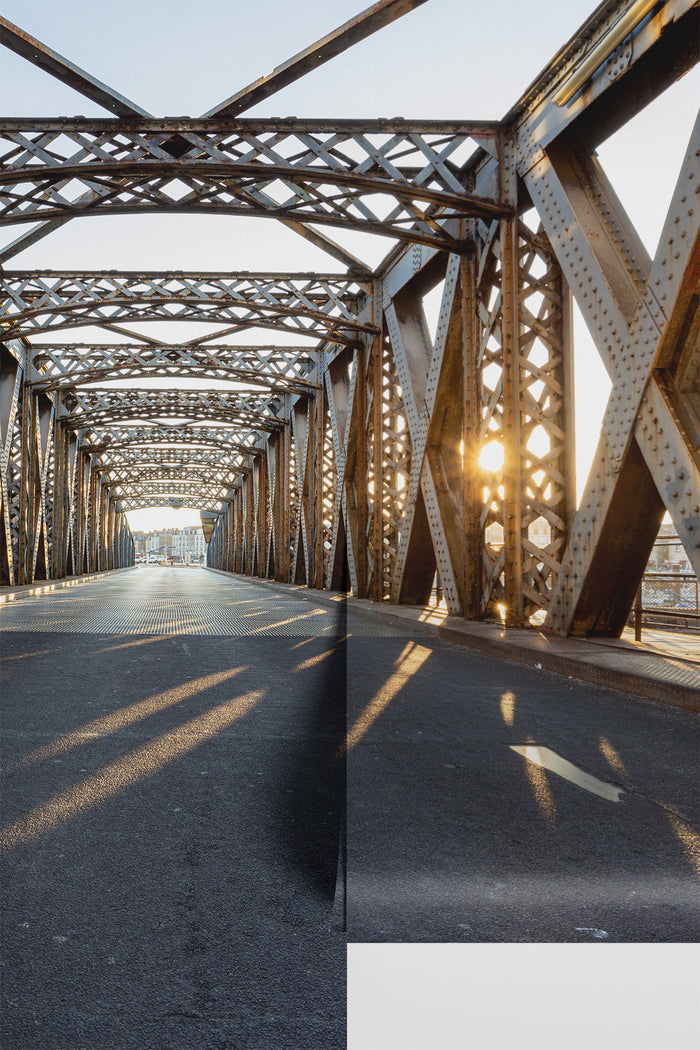 Asphalt Road Beneath the Bridge
